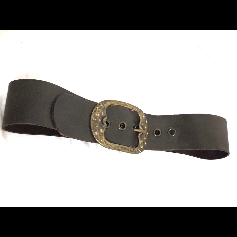 Aldo Italian women’s leather wide brown belt sz S